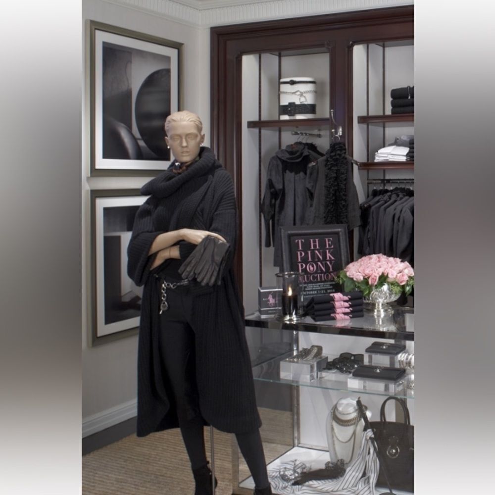 Ralph Lauren Pink Pony Gray Cashmere Crewneck Long-sleeved Sweater - Picture 16 of 17